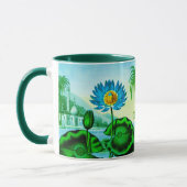 Blue Egyptian Water Lily / Lotus Illustration Mok (Links)