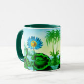 Blue Egyptian Water Lily / Lotus Illustration Mok (Voorkant links)