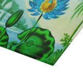 Blue Egyptian Water Lily / Lotus Illustration Snijplank (Hoek)