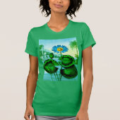 Blue Egyptian Water Lily / Lotus Illustration T-shirt (Voorkant)
