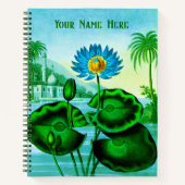 Blue Egyptian Water Lily / Lotus Journal Notitieboek (Voorkant)