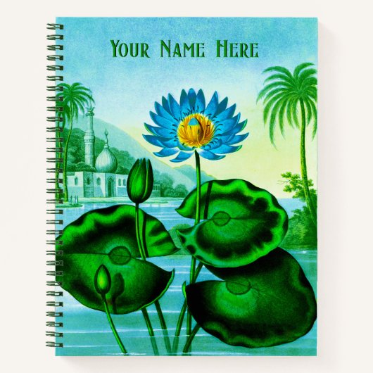 Blue Egyptian Water Lily / Lotus Journal Notitieboek (Voorkant)