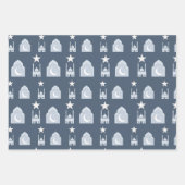 Blue Eid Gift Wrap Paper Set van 3 (Voorkant)