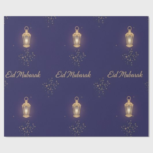 Blue Eid Wrapping Paper Cadeaupapier (Vlak)