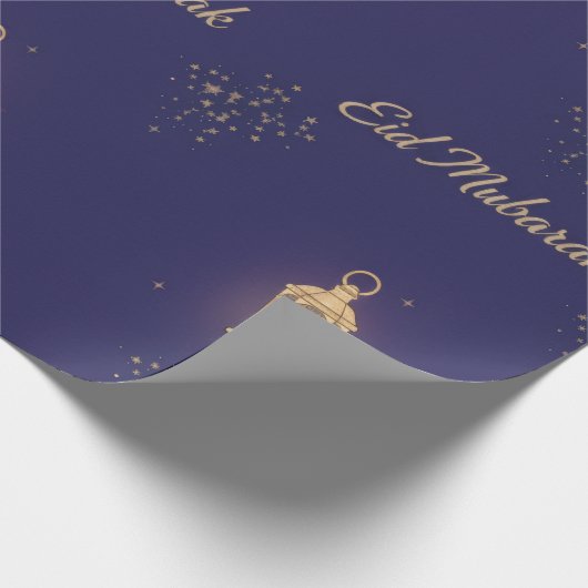 Blue Eid Wrapping Paper Cadeaupapier (Hoek)