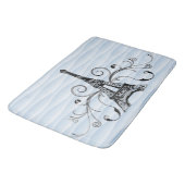 Blue Eiffel Towel Flourish Bath Mat (Gekanteld)