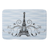 Blue Eiffel Towel Flourish Bath Mat (Voorkant)