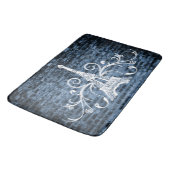 Blue Eiffel Towel Grunge Bath Mat (Gekanteld)