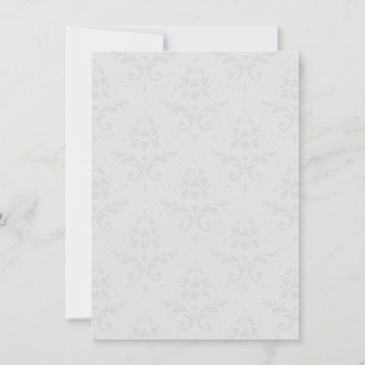 Blue Eiffel Tower Damask Wedding Rehearsal Dinner Kaart (Achterkant)