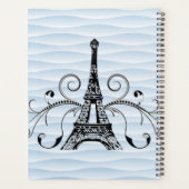 Blue Eiffel Tower Flourish Planner (Achterkant)