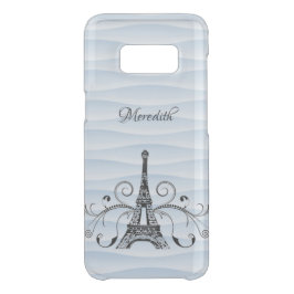 Blue Eiffel Tower Flourish Samsung Galaxy Hoesje