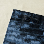 Blue Eiffel Tower Grunge Beach Towel Strandlaken (In situ)