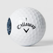 Blue Eiffel Tower Grunge Golf Balls Golfballen (Logo)
