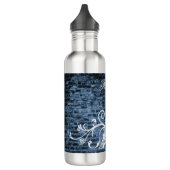 Blue Eiffel Tower Grunge Water Bottle Waterfles (Links)