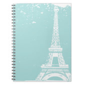 Blue Eiffel Tower-laptop Notitieboek (Voorkant)