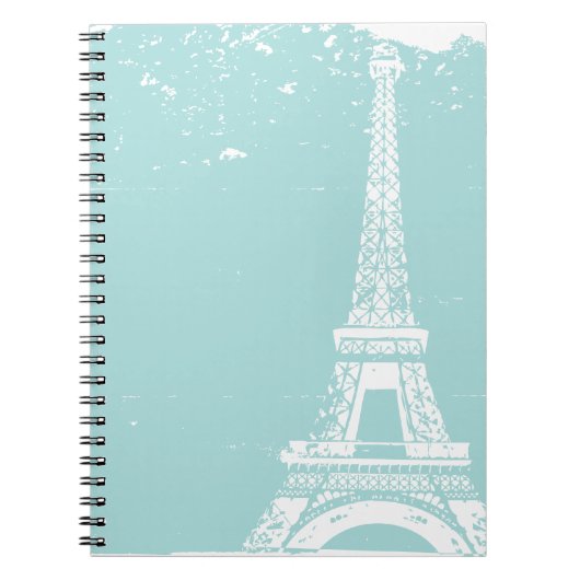 Blue Eiffel Tower-laptop Notitieboek (Voorkant)