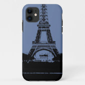 Blue Eiffel Tower Phone Case (Achterkant)
