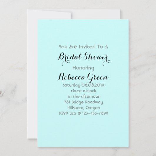 Blue Eiffel Tower  vrijgezellenfeest van Parijs Kaart (Achterkant)