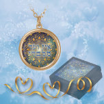 Blue Ein Od Milvado over Gold Mandala Goud Vergulden Ketting<br><div class="desc">Verrassend haar met deze verbluffende gouden mandala met de Hebreeuwse woorden Ein Od Milvado,  vertaald als "Er is niets anders dan Him (Hashem)". Creëer een cadeauset met de overeenkomende juwelendoos. U zult onder de indruk zijn van de hoge kwaliteit en levendige kleurenafdrukken. De juwelendoos wordt apart verkocht.</div>