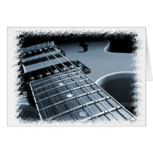 Blue Electric Guitar Close-up