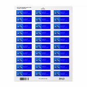 Blue Electric Guitars, Drums & Speakers Afstudeerd Etiket (Full Sheet)