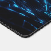 Blue Electric Neon Wave Custom Mannen Gaming Exten Bureaumat (Hoek)