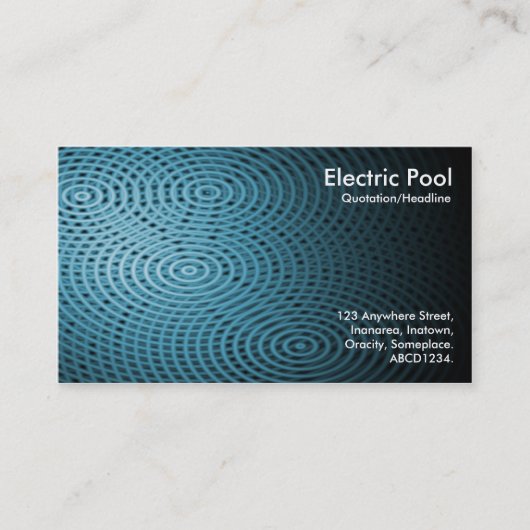Blue Electric Pool 06 Visitekaartje (Voorkant)