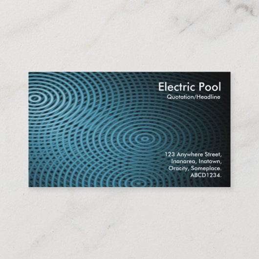 Blue Electric Pool 09 Visitekaartje (Voorkant)