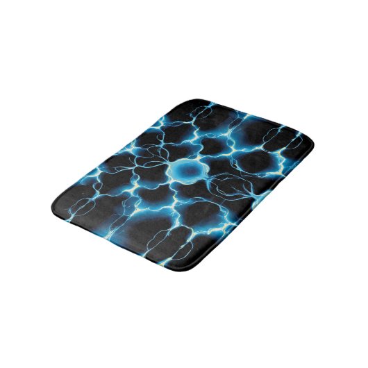 Blue Electric Synapse Repair Pattern Badmat (Gekanteld)