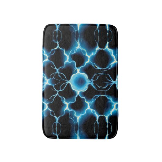 Blue Electric Synapse Repair Pattern Badmat (Voorkant Verticaal)