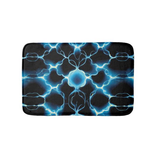 Blue Electric Synapse Repair Pattern Badmat (Voorkant)