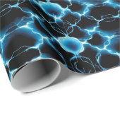 Blue Electric Synapse Repair Pattern Cadeaupapier (Rol Hoek)