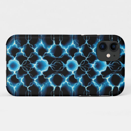 Blue Electric Synapse Repair Pattern Case-Mate iPhone Case (Achterkant (horizontaal))