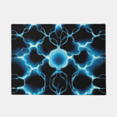 Blue Electric Synapse Repair Pattern Deurmat (Voorkant)