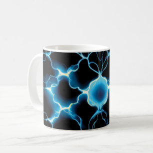 Blue Electric Synapse Repair Pattern Koffiemok