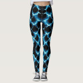 Blue Electric Synapse Repair Pattern Leggings (Voorkant)