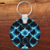 Blue Electric Synapse Repair Pattern Sleutelhanger (Voorkant)