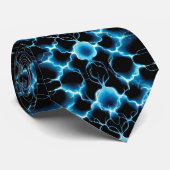 Blue Electric Synapse Repair Pattern Stropdas (Opgerold)