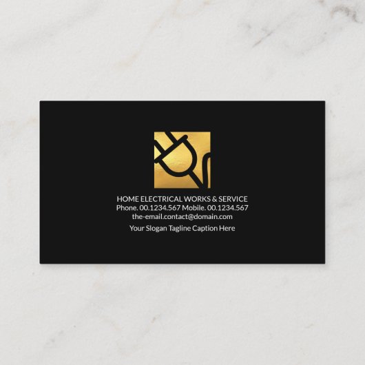 Blue Electro Electrice Service Visitekaartje (Achterkant)