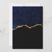 Blue Elegance Agate Wedding Save the Date (Achterkant)