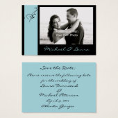 Blue Elegance Mini Sla de datum Kaart op (Voorkant /achterkant)