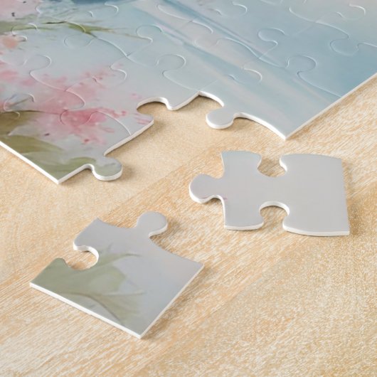 Blue Elegance: oude auto in Waterverf Legpuzzel (Zijkant)