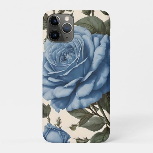 Blue Elegance:  provinciale Rozen in bloei Case-Mate iPhone Case (Achterkant)