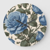 Blue Elegance: provinciale Rozen in bloei Grote Klok (Voorkant)