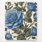 Blue Elegance:  provinciale Rozen in bloei Muismat (Voorkant)