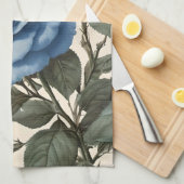 Blue Elegance: provinciale Rozen in bloei Theedoek (Quarter Fold)
