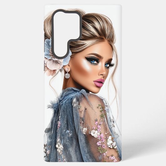 Blue Elegance Samsung Galaxy Hoesje (Achterkant)