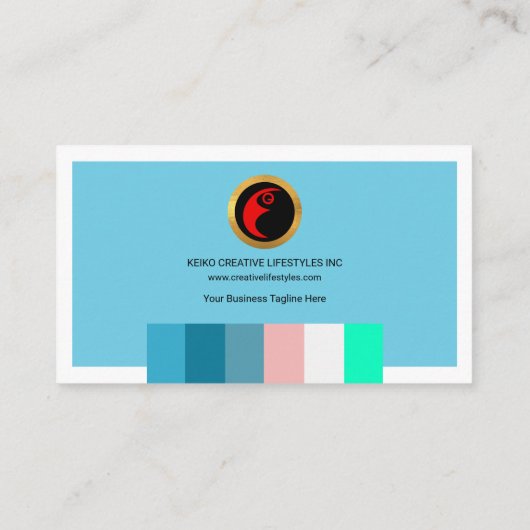 Blue Elegance Trainer Life Coach Visitekaartje (Achterkant)