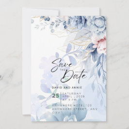 Blue Elegance Trouwserie Kaart