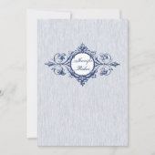 Blue  Elegance Wedding Uitnodiging (Voorkant)